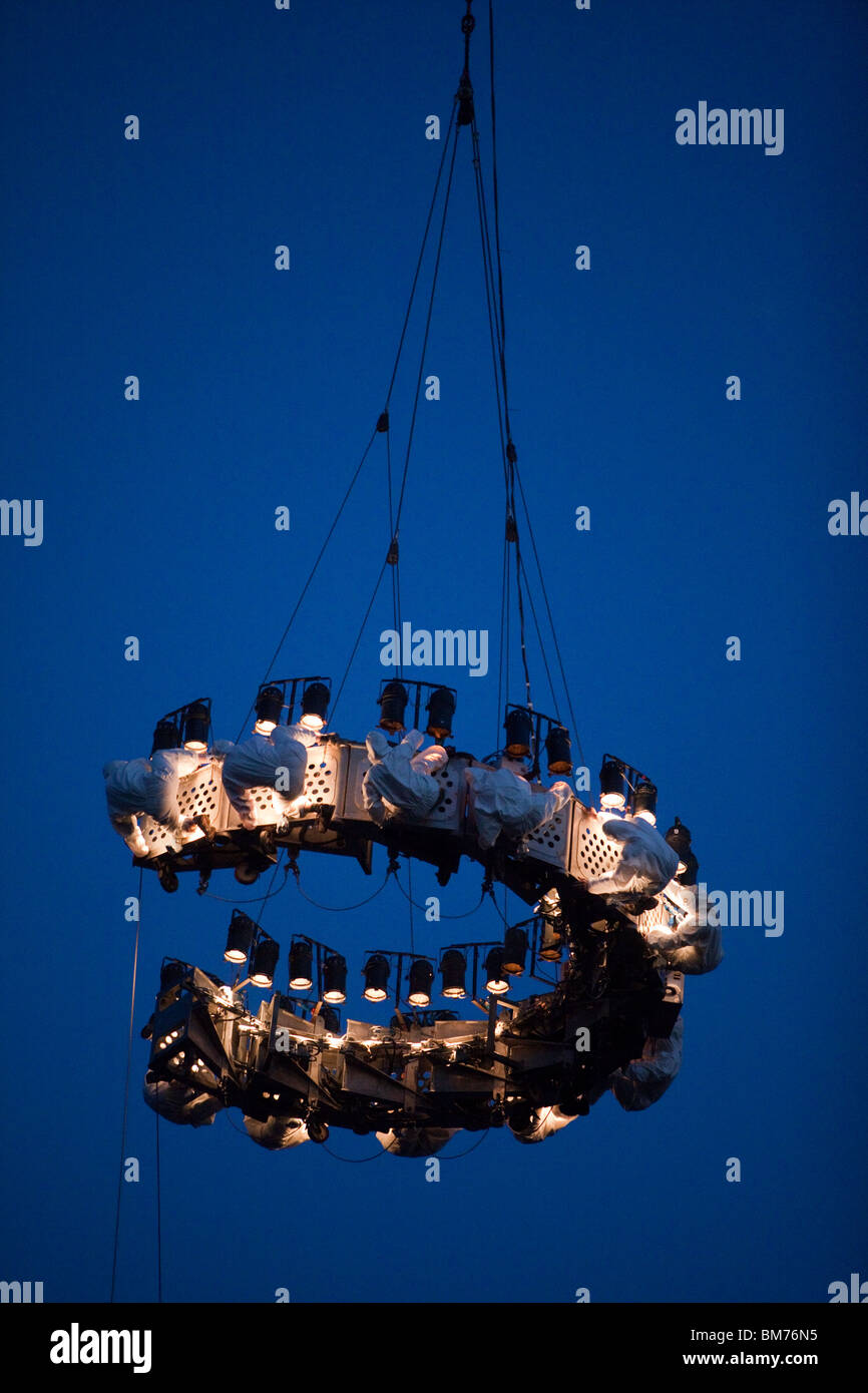 Groupe de théâtre Catalan La Fura dels Baus, le rendement global Rheingold, Capitale européenne de la Culture, Duisburg, Allemagne, Europe Banque D'Images