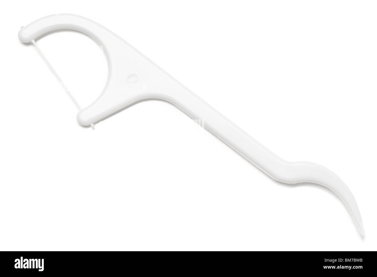 Un thootpick et soie blanc sur blanc - with clipping path Banque D'Images