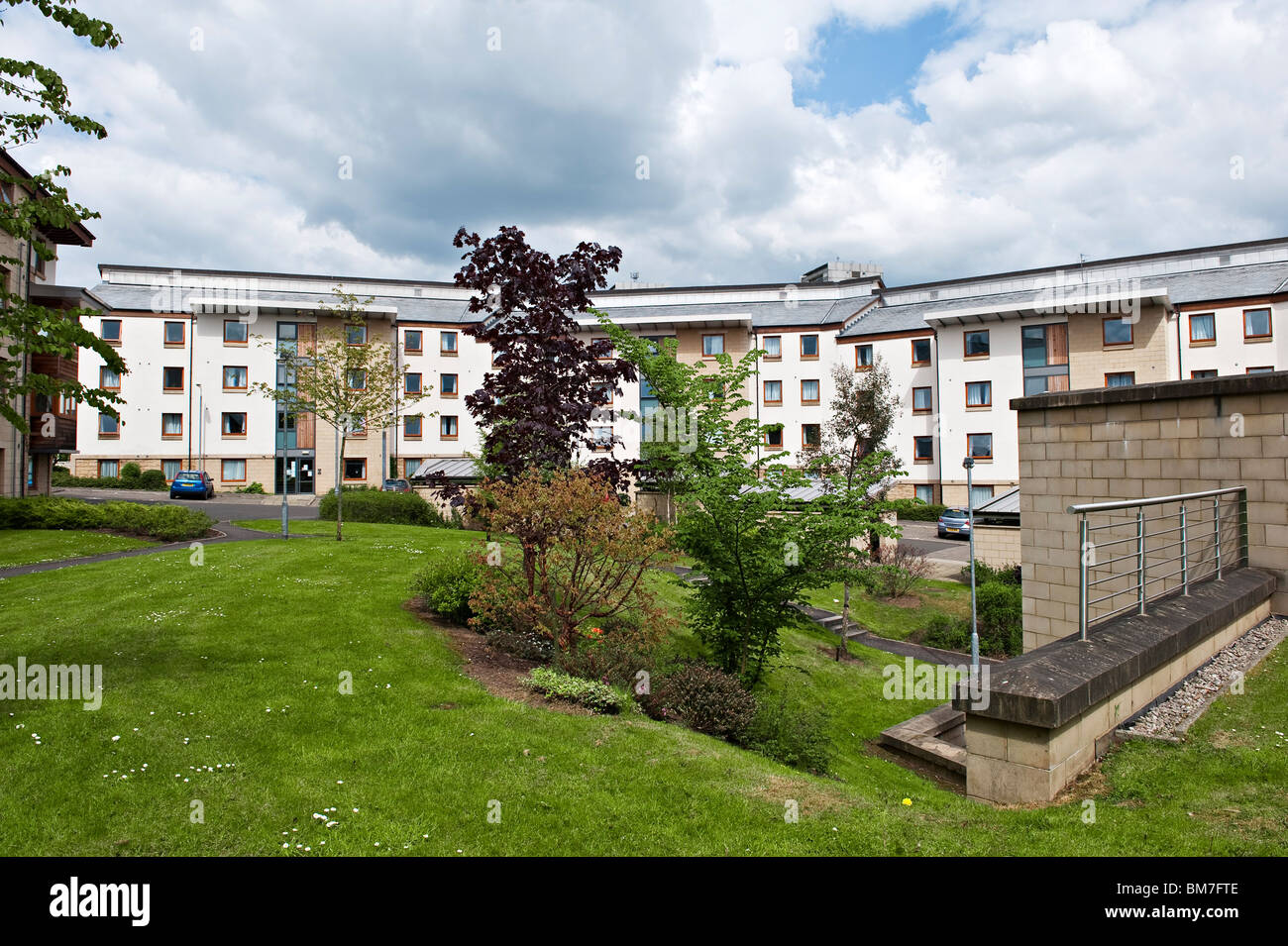 Residence Queen Margaret, Cour Bellshaugh, Glasgow. Les résidences universitaires à l'Université de Glasgow, Ecosse, Royaume-Uni Banque D'Images