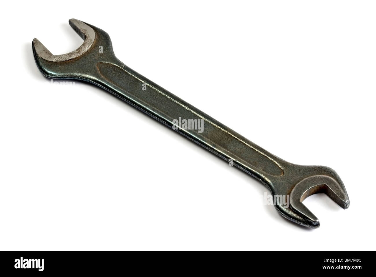 Clé dynamométrique isolé sur fond blanc Banque D'Images