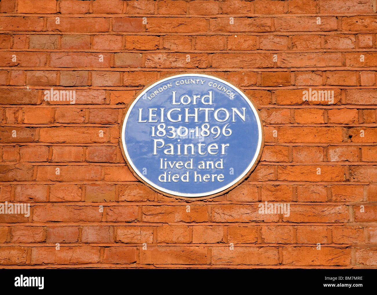 Lord Leighton blue plaque, Holland Park, Londres Banque D'Images