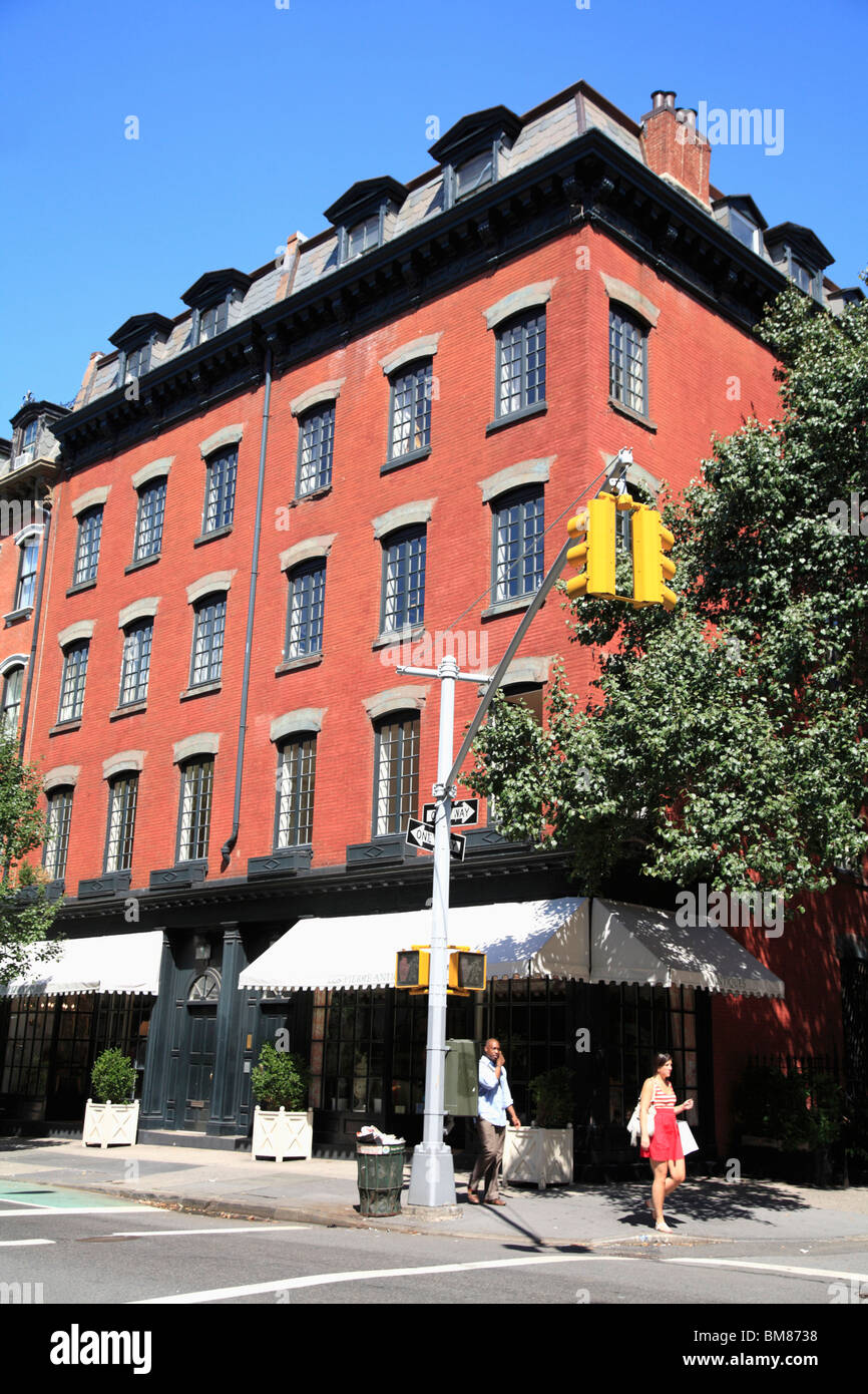 Scène de rue, Greenwich Village, West Village, à Manhattan, New York City, USA Banque D'Images