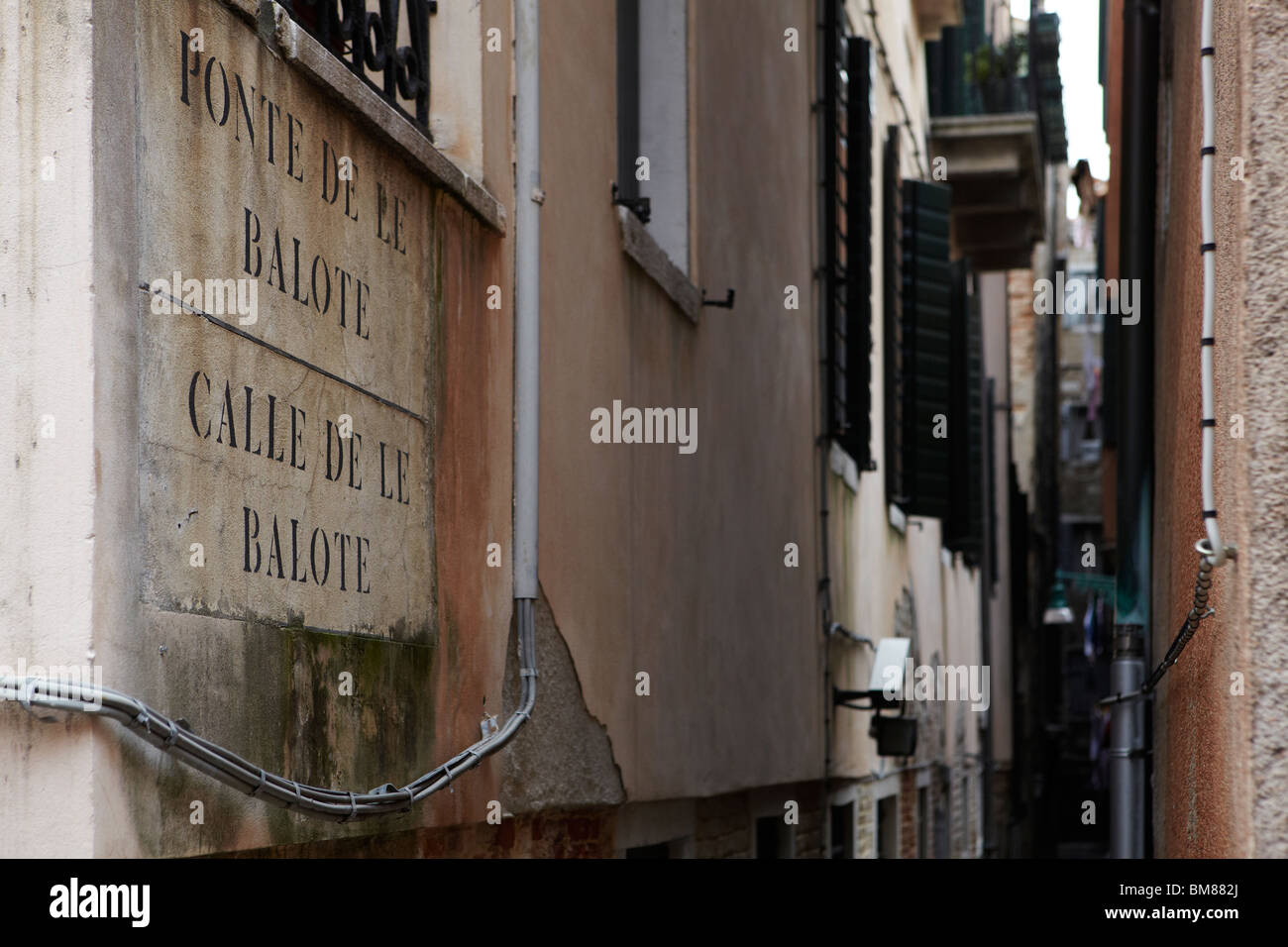 La signalisation routière, Venise, Italie Banque D'Images