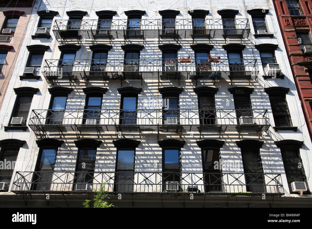 Immeuble, Greenwich Village, West Village, à Manhattan, New York City, USA Banque D'Images