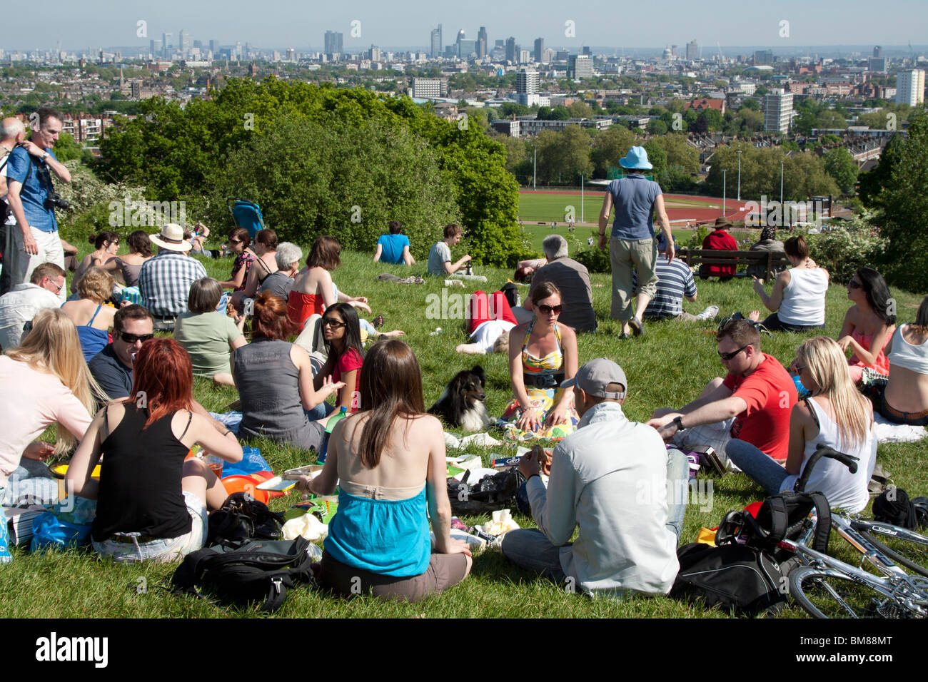 La colline du Parlement sur Londres Hampstead Heath Banque D'Images
