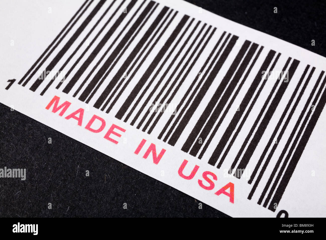 Made in USA et de codes-barres, concept d'entreprise Banque D'Images