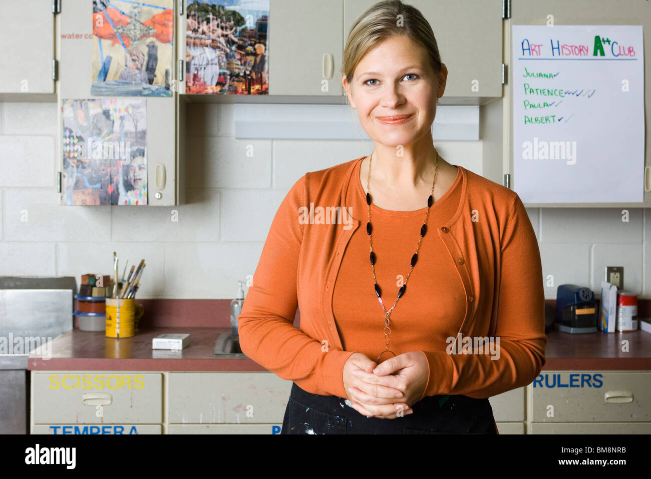 Professeur d'art et d'artisanat, portrait Banque D'Images