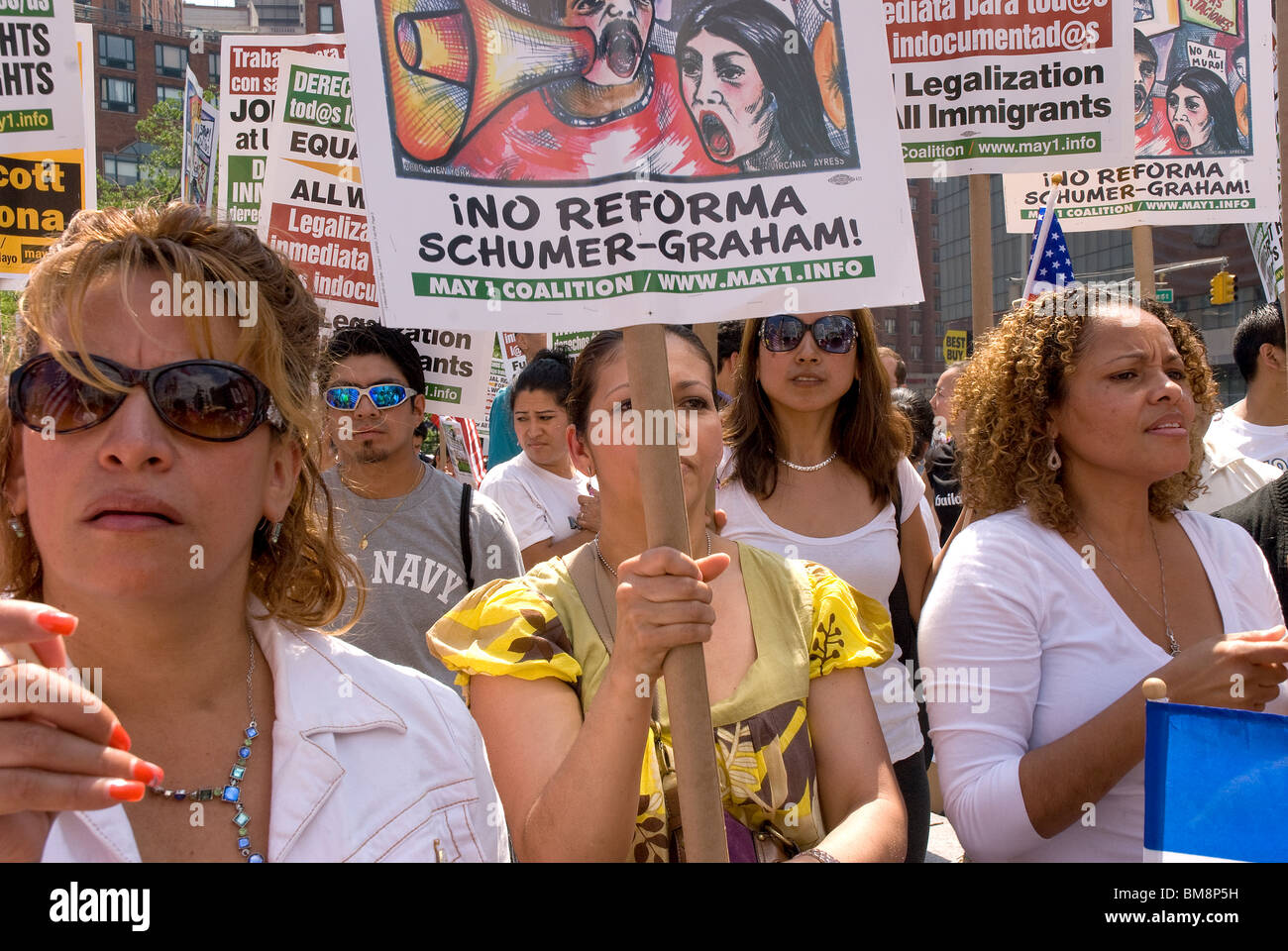 1er mai 2010, l'Arizona , protester contre le projet de loi sénatorial 1070 loi promulguée dans l'état américain de l'Arizona -Voir descrip Banque D'Images