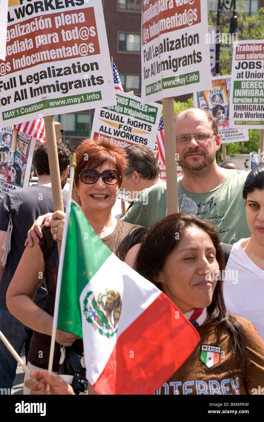 1er mai 2010, l'Arizona , protester contre le projet de loi sénatorial 1070 loi promulguée dans l'état américain de l'Arizona -Voir descrip Banque D'Images