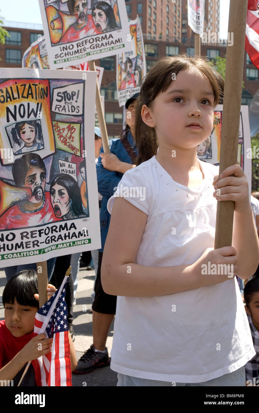 1er mai 2010, l'Arizona , protester contre le projet de loi sénatorial 1070 loi promulguée dans l'état américain de l'Arizona -Voir descrip Banque D'Images
