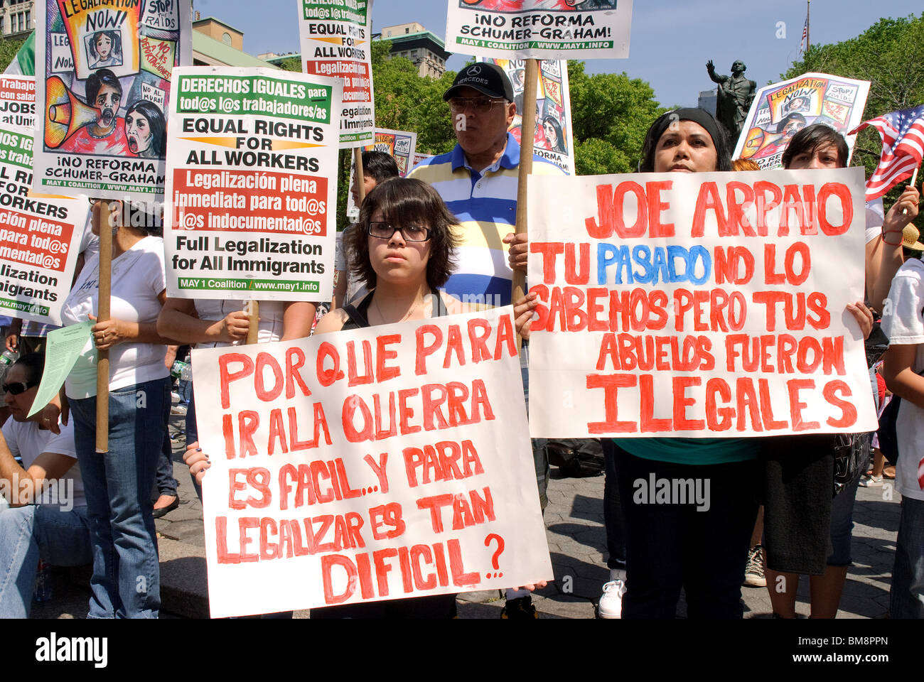 1er mai 2010, l'Arizona , protester contre le projet de loi sénatorial 1070 loi promulguée dans l'état américain de l'Arizona -Voir descrip Banque D'Images