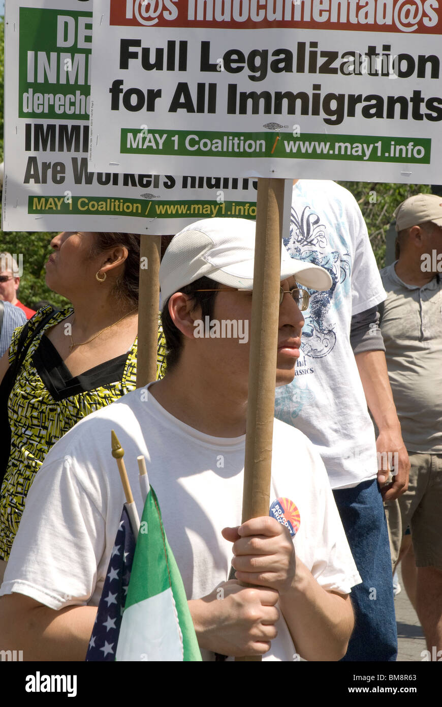 1er mai 2010, l'Arizona , protester contre le projet de loi sénatorial 1070 loi promulguée dans l'état américain de l'Arizona -Voir descrip Banque D'Images
