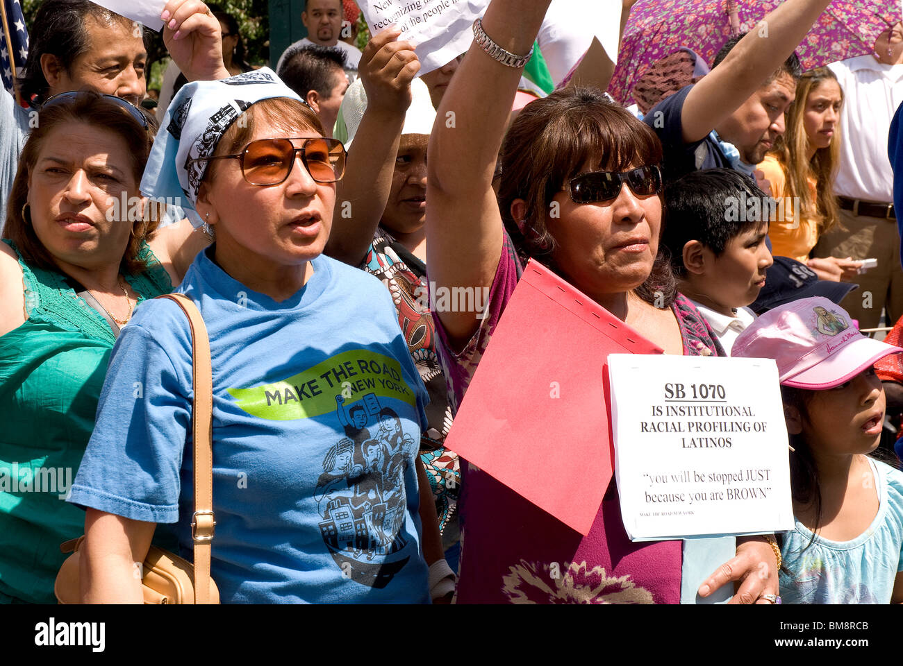 1er mai 2010, l'Arizona , protester contre le projet de loi sénatorial 1070 loi promulguée dans l'état américain de l'Arizona -Voir descrip Banque D'Images