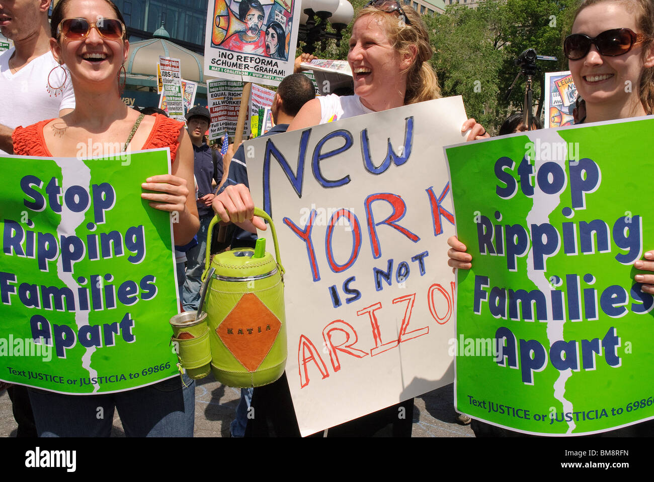 1er mai 2010, l'Arizona , protester contre le projet de loi sénatorial 1070 loi promulguée dans l'état américain de l'Arizona -Voir descrip Banque D'Images