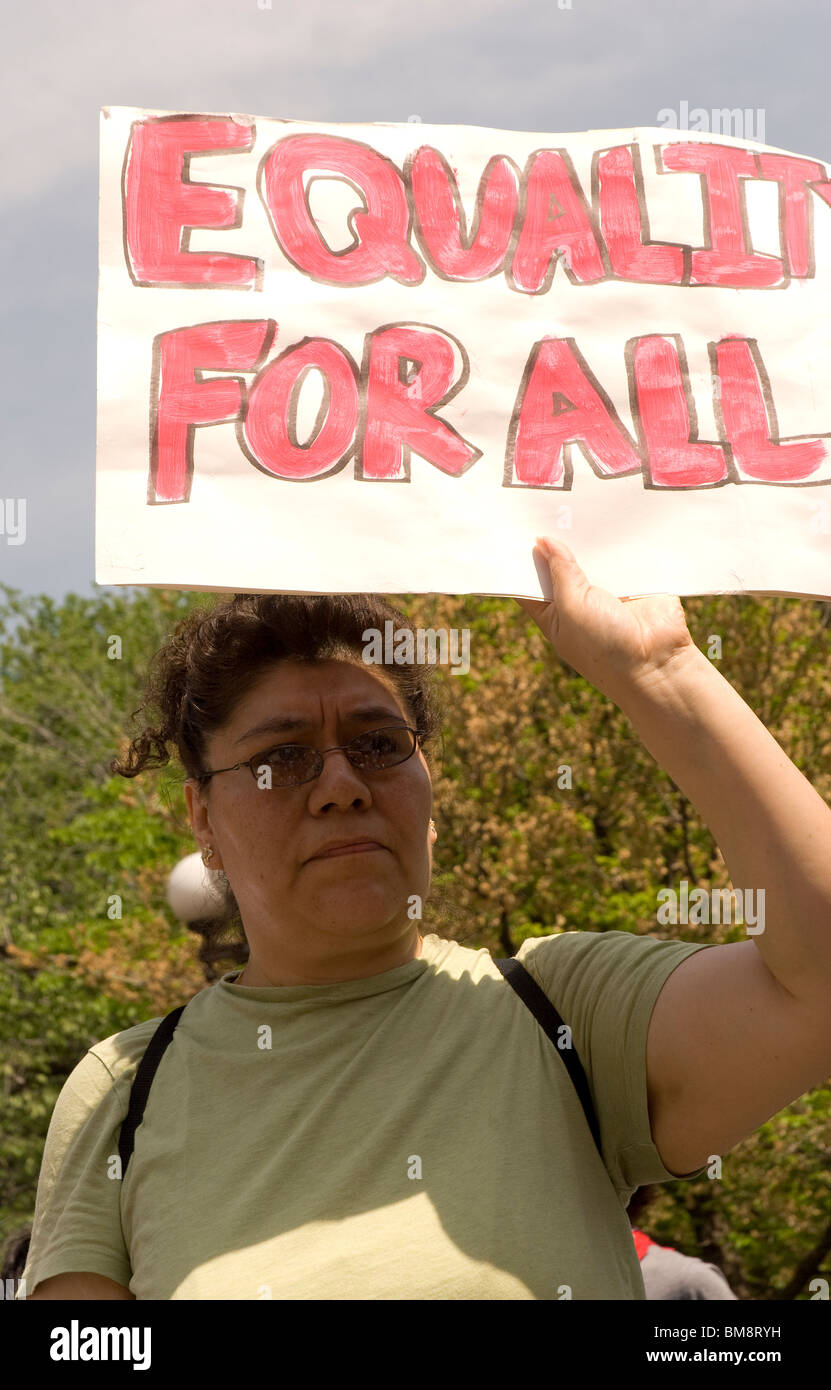 1er mai 2010, l'Arizona , protester contre le projet de loi sénatorial 1070 loi promulguée dans l'état américain de l'Arizona -Voir descrip Banque D'Images