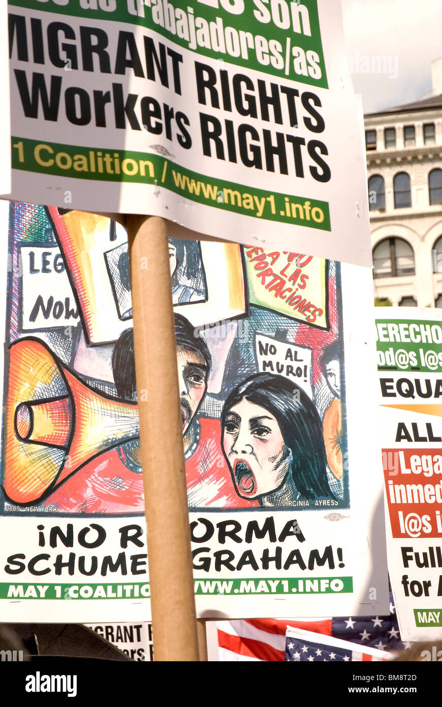 1er mai 2010, l'Arizona , protester contre le projet de loi sénatorial 1070 loi promulguée dans l'état américain de l'Arizona -Voir descrip Banque D'Images