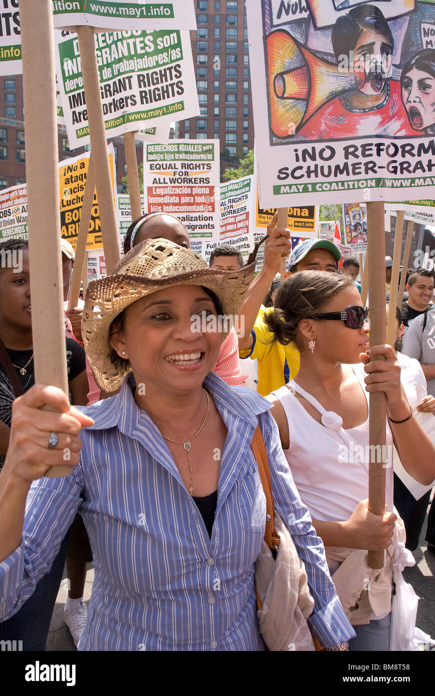 1er mai 2010, l'Arizona , protester contre le projet de loi sénatorial 1070 loi promulguée dans l'état américain de l'Arizona -Voir descrip Banque D'Images