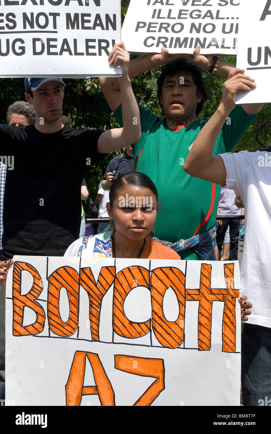 1er mai 2010, l'Arizona , protester contre le projet de loi sénatorial 1070 loi promulguée dans l'état américain de l'Arizona -Voir descrip Banque D'Images