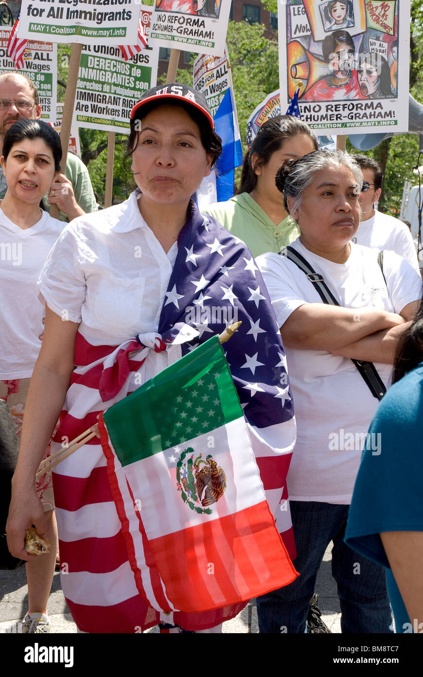 1er mai 2010, l'Arizona , protester contre le projet de loi sénatorial 1070 loi promulguée dans l'état américain de l'Arizona -Voir descrip Banque D'Images