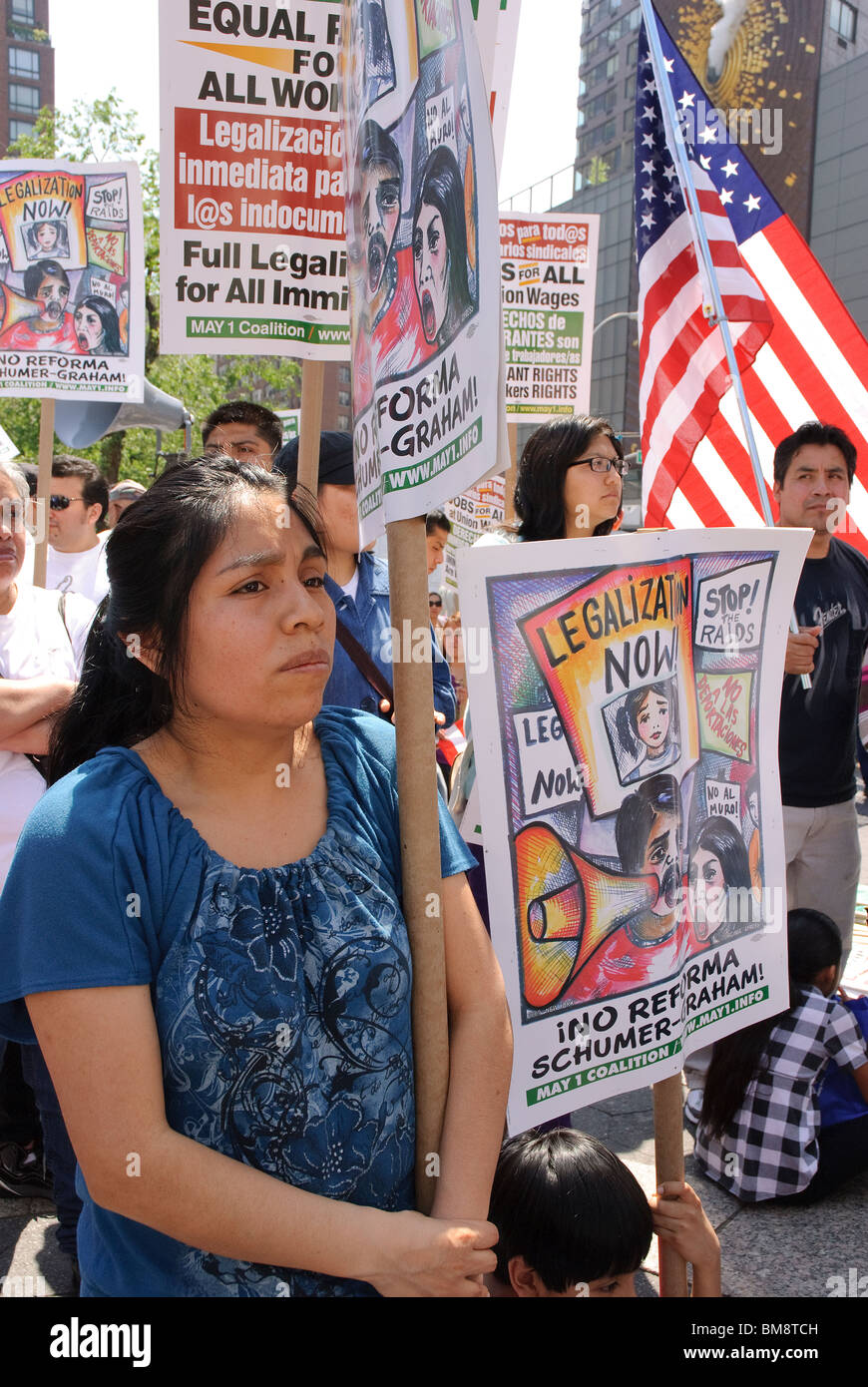 1er mai 2010, l'Arizona , protester contre le projet de loi sénatorial 1070 loi promulguée dans l'état américain de l'Arizona -Voir descrip Banque D'Images