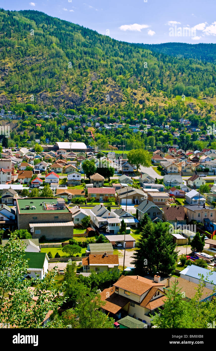 Maisons à Trail (C.-B.) Canada. Banque D'Images