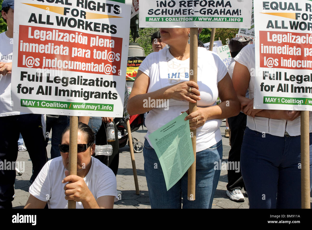 1er mai 2010, l'Arizona , protester contre le projet de loi sénatorial 1070 loi promulguée dans l'état américain de l'Arizona -Voir descrip Banque D'Images