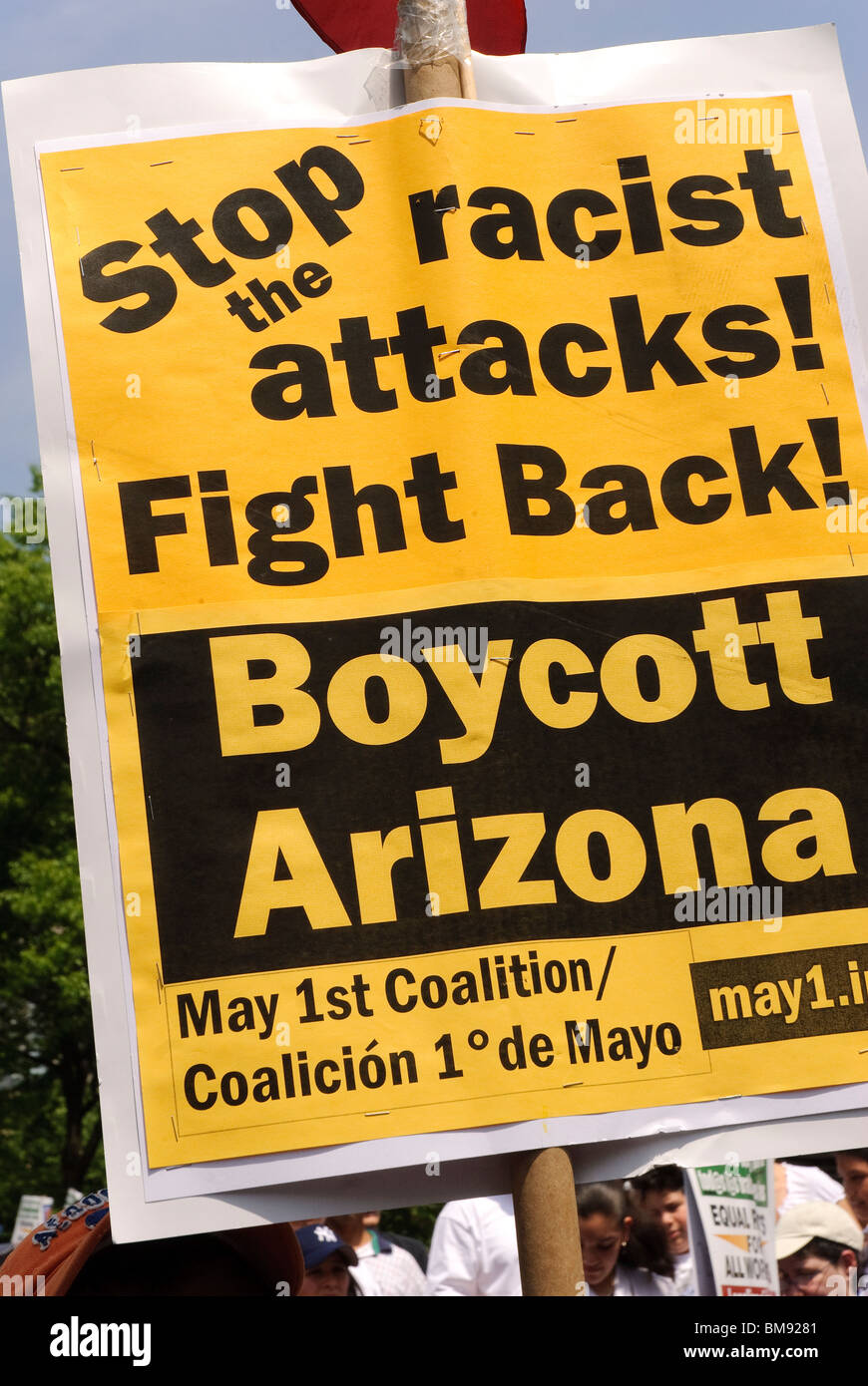 1er mai 2010, l'Arizona , protester contre le projet de loi sénatorial 1070 loi promulguée dans l'état américain de l'Arizona -Voir descrip Banque D'Images