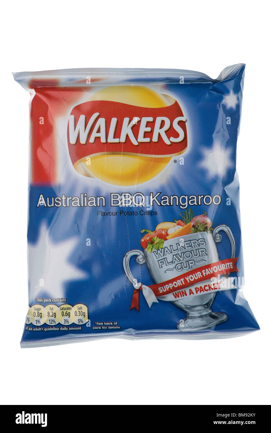 Coupe du Monde de marcheurs paquet BBQ Australien Chips Saveur Kangourou - Mai 2010 Banque D'Images