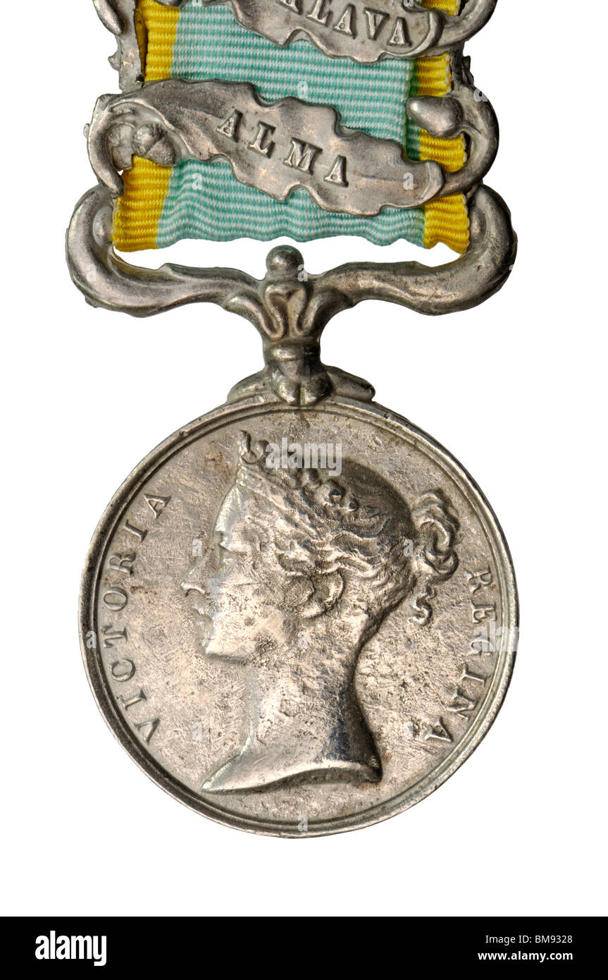 Médaille de la guerre de Crimée (réplique) Banque D'Images