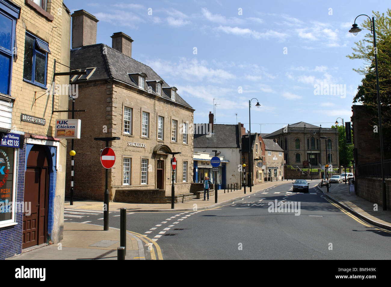 Bridge Street, Mansfield, Nottinghamshire, Angleterre, RU Banque D'Images