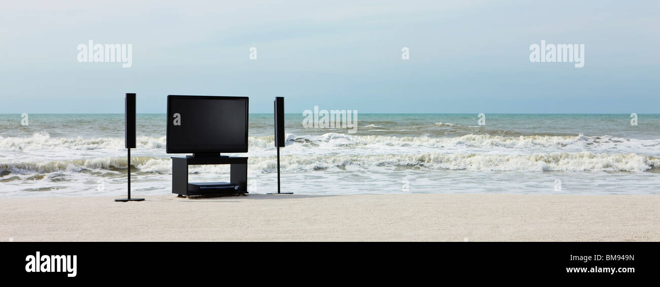 Home Theatre on beach Banque D'Images