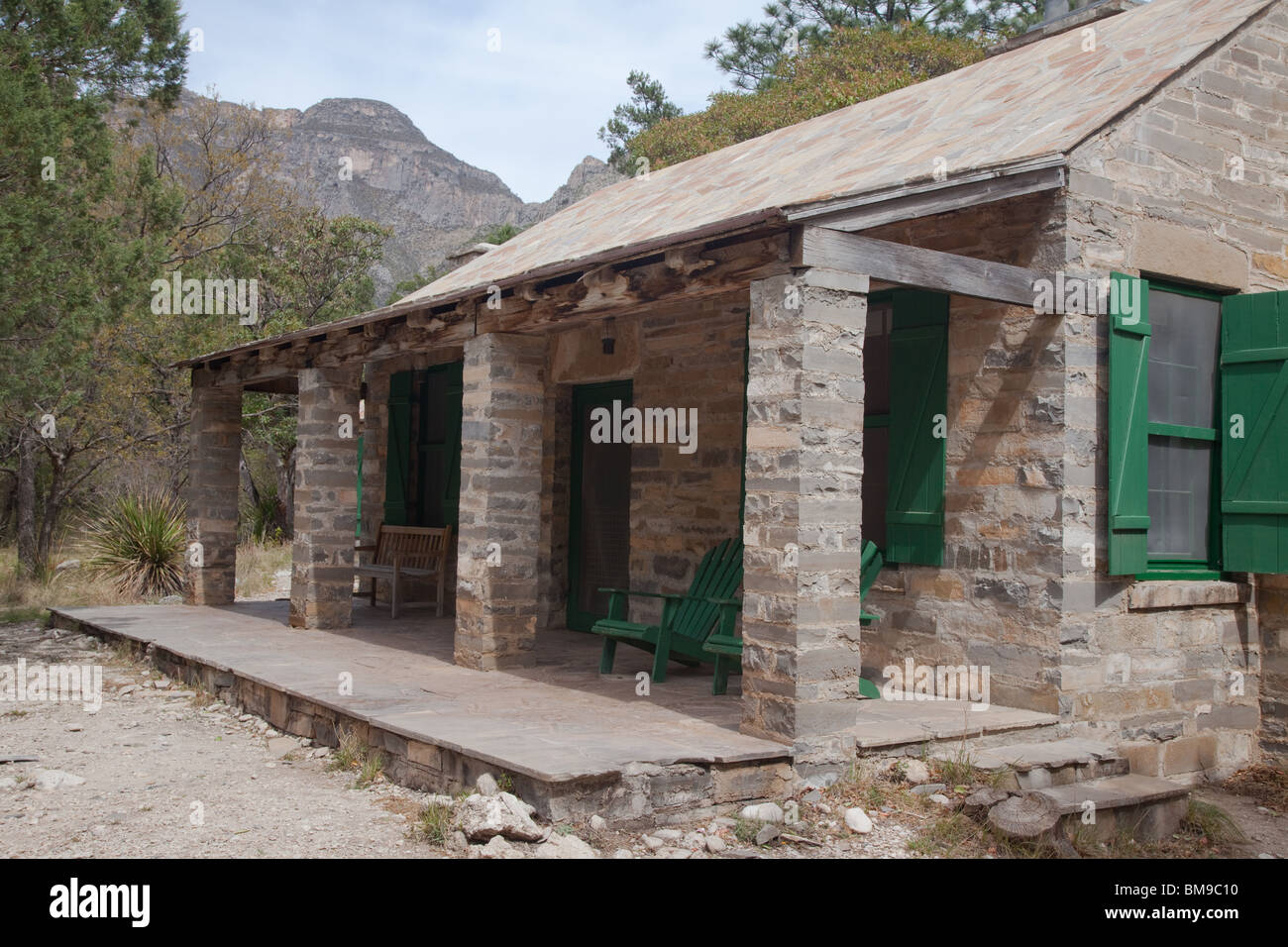 Pratt, Cabine McKittrick Canyon, Guadalupe Mountains National Park, Texas Banque D'Images