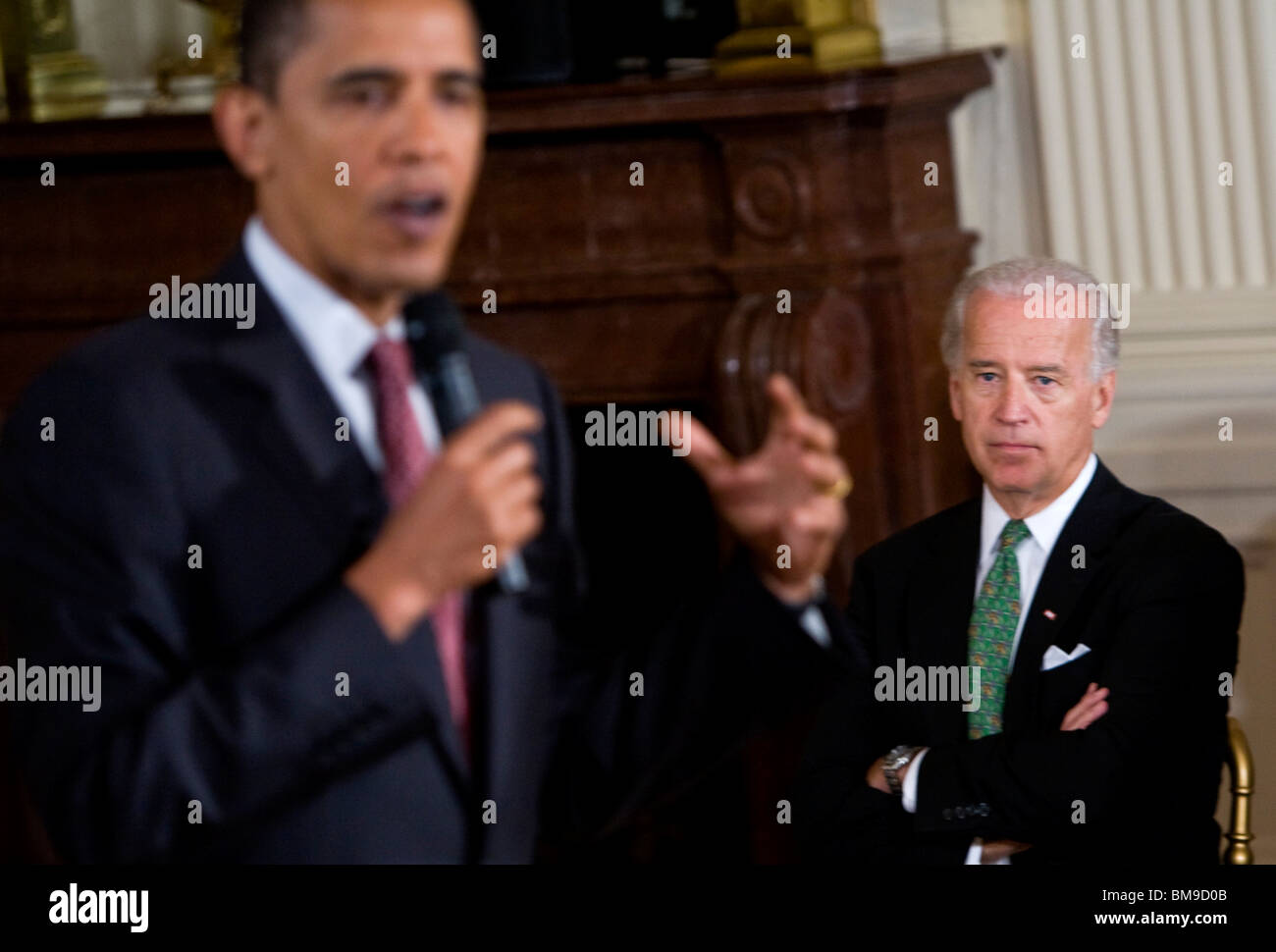 Le président Barack Obama et le vice-président Joe Biden Banque D'Images