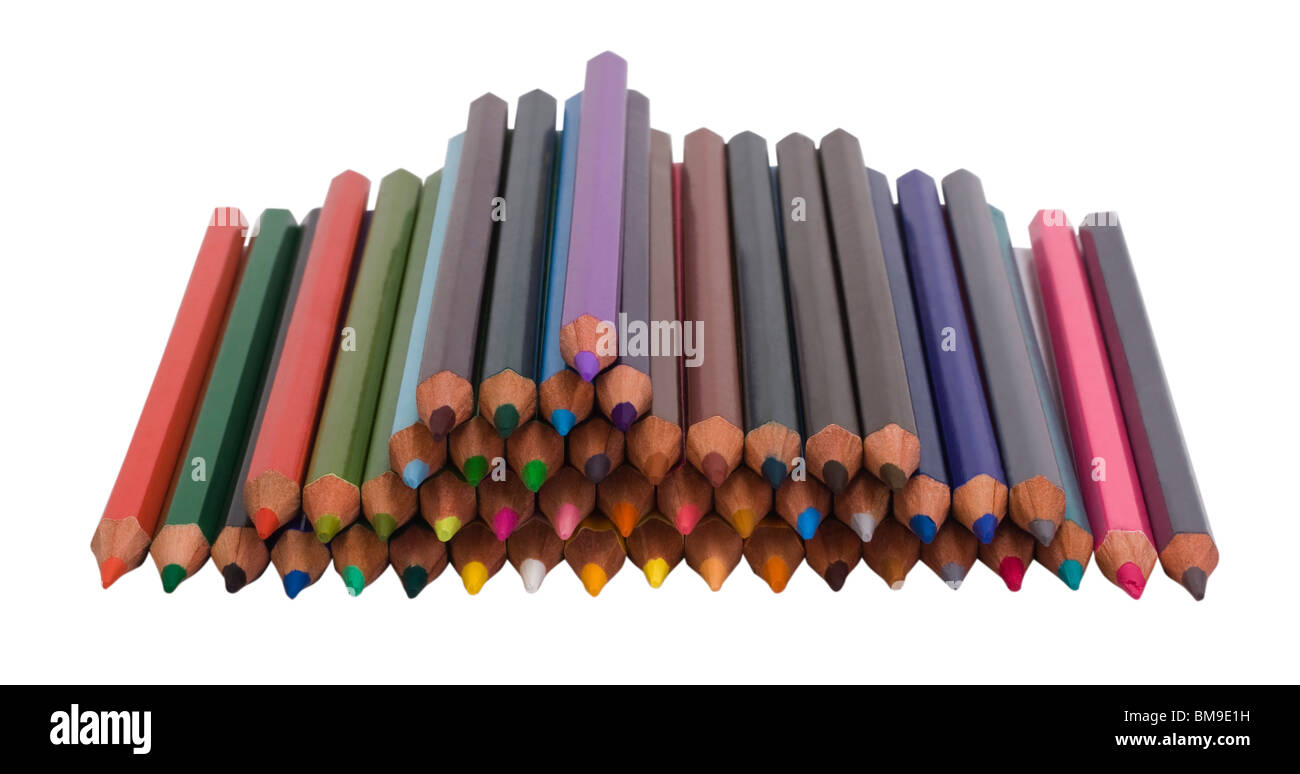 Close-up of Colored Pencils Banque D'Images Close-up of Colored Pencils Banque D'Images