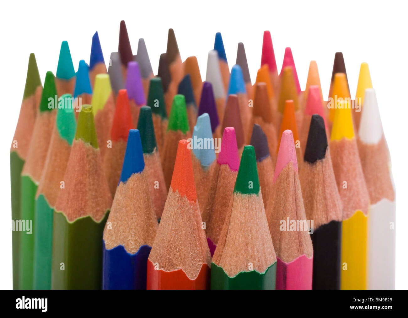 Close-up d'un faisceau de crayons de couleur Banque D'Images Close-up d'un faisceau de crayons de couleur Banque D'Images