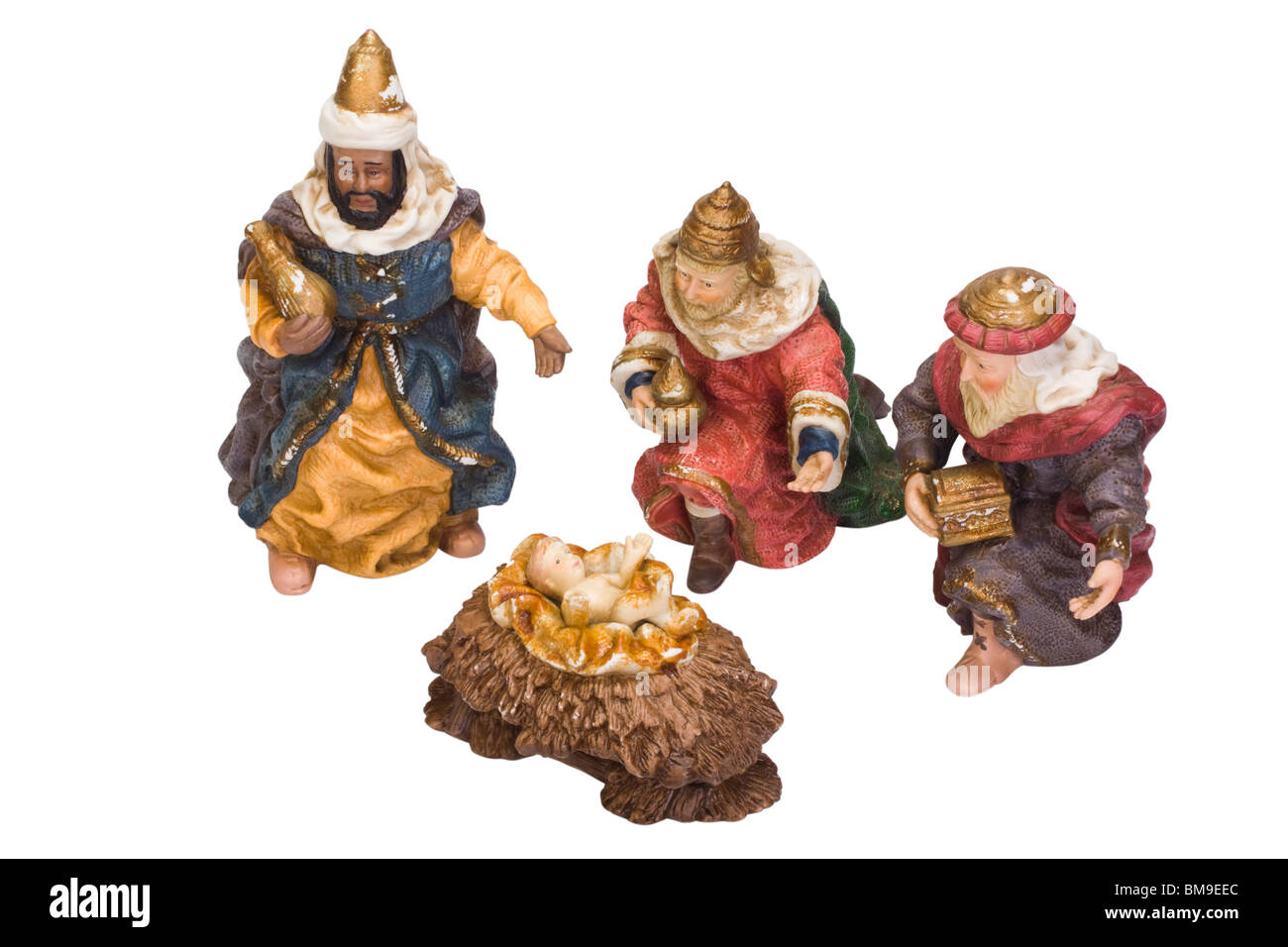 Univers miniatures des rois près de l'enfant Jésus Banque D'Images