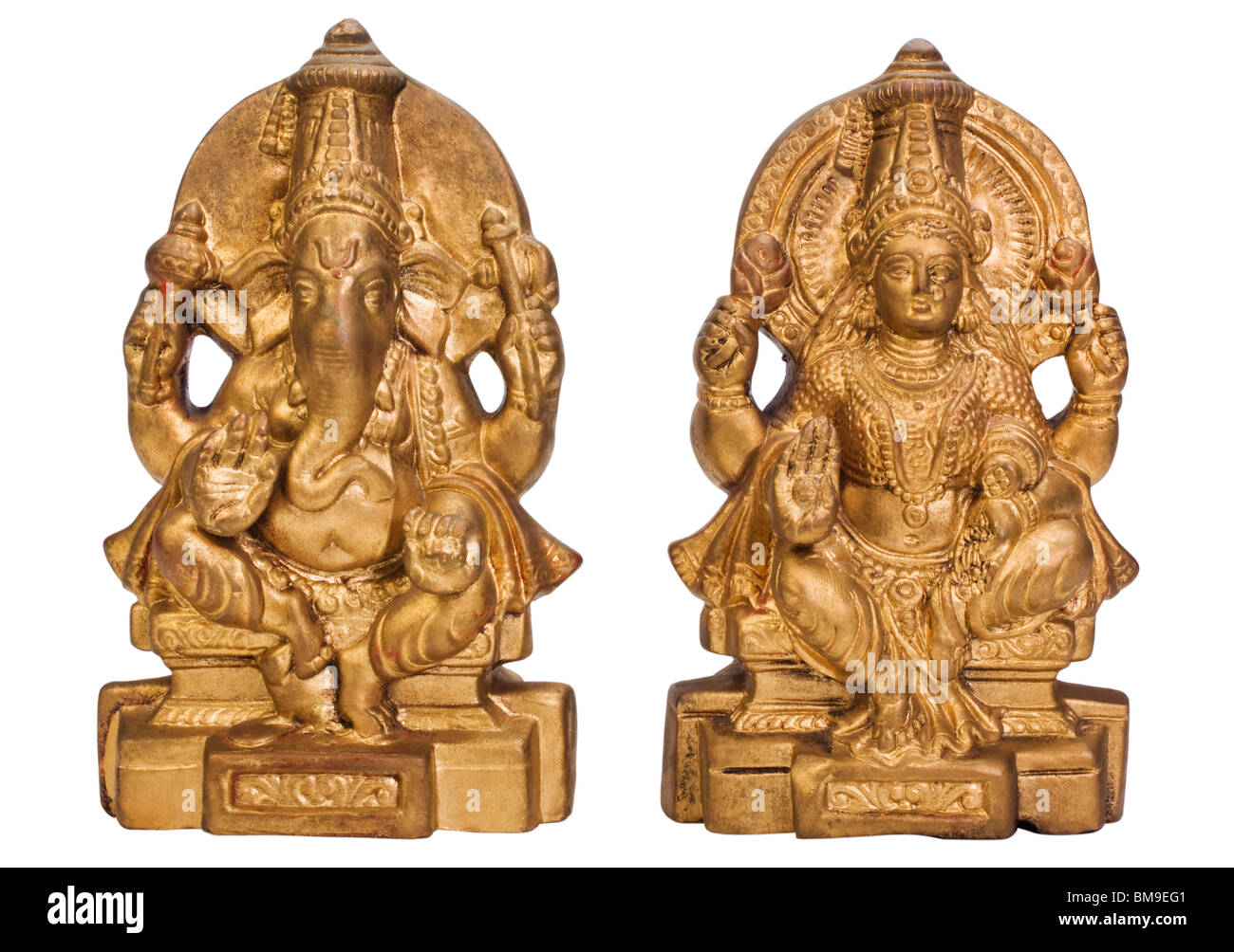 Univers miniatures de déesse Lakshmi et Lord Ganesha Banque D'Images