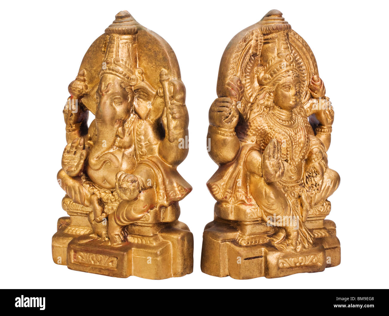 Univers miniatures de déesse Lakshmi et Lord Ganesha Banque D'Images