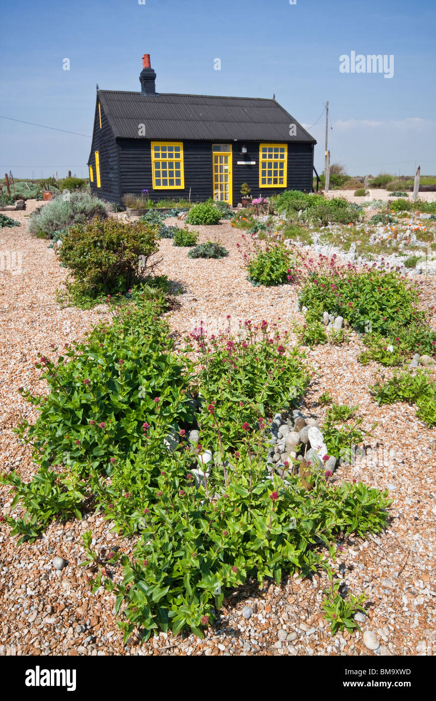 Perspective Cottage - la fin Derek Jarman's house sur la plage de dormeur Kent Banque D'Images