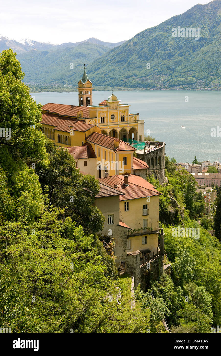 Sanctuaire Madonna del saso, Locarno, le lac Majeur, en Suisse Banque D'Images