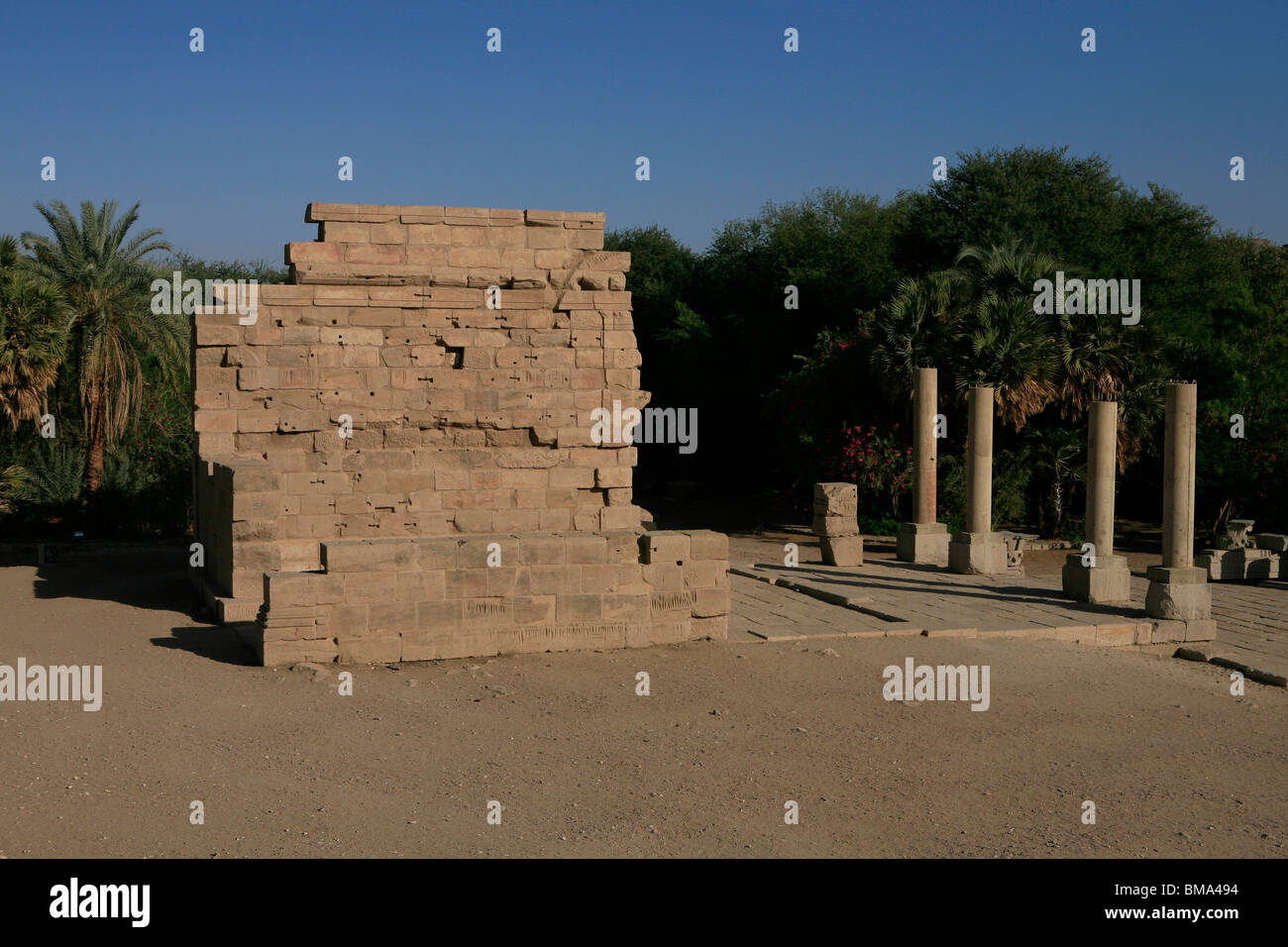 Temple d'Auguste, bon à Philae maintenant sur l'Île Agilka en Egypte Banque D'Images