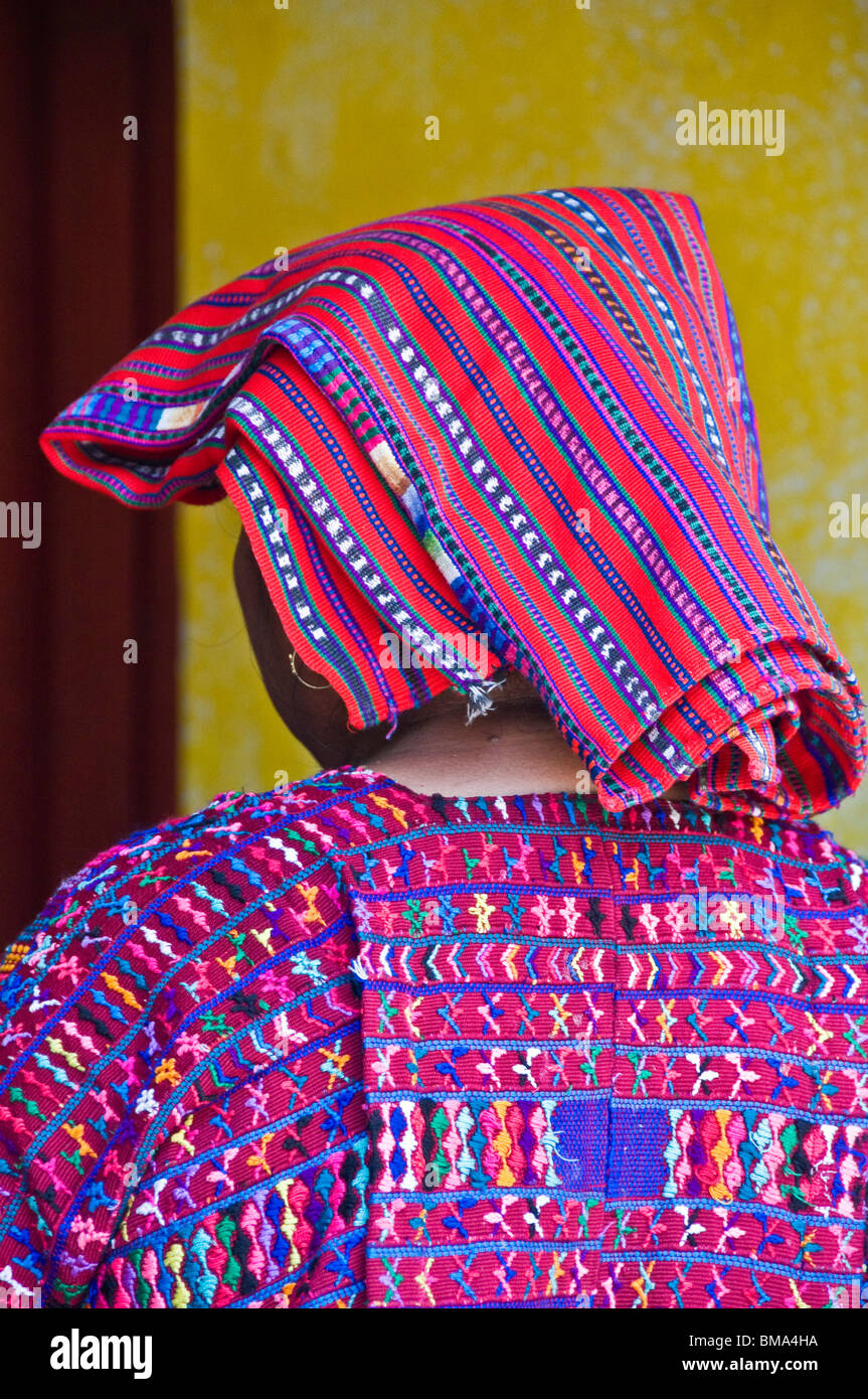 Costume femme maya du Guatemala Panajachel Banque D'Images