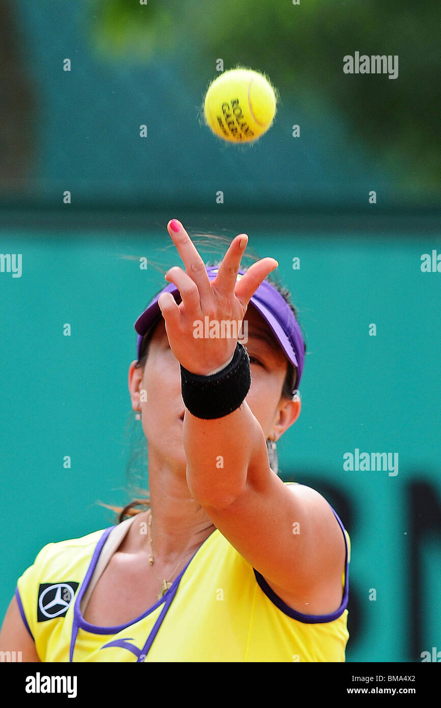 Jie Zheng (CHN) qui participent à l'Open de France 2010 Banque D'Images