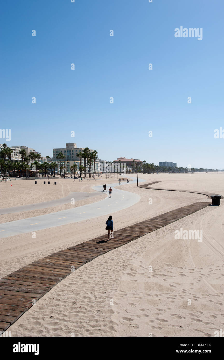 La plage de Santa Monica en Californie USA Banque D'Images