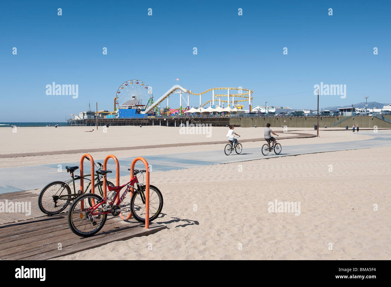 La plage de Santa Monica en Californie USA Banque D'Images