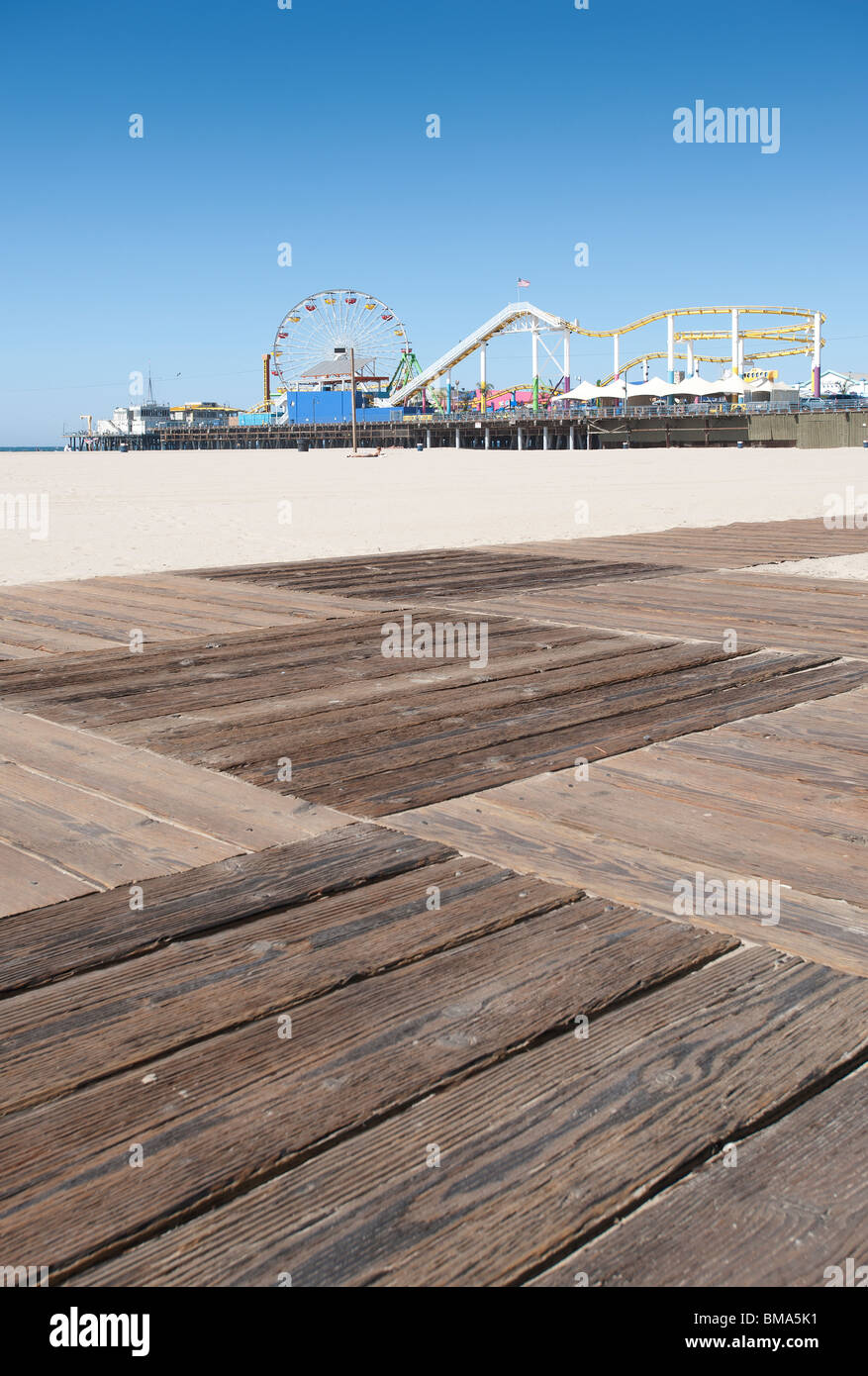 La plage de Santa Monica en Californie USA Banque D'Images