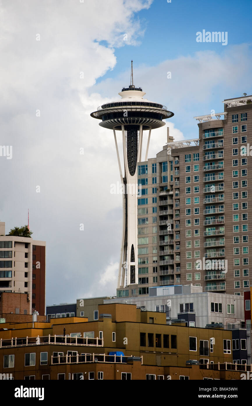 Le Space Needle est une tour à Seattle, Washington, et est un site important de la région du Nord-Ouest du Pacifique des États-Unis Banque D'Images