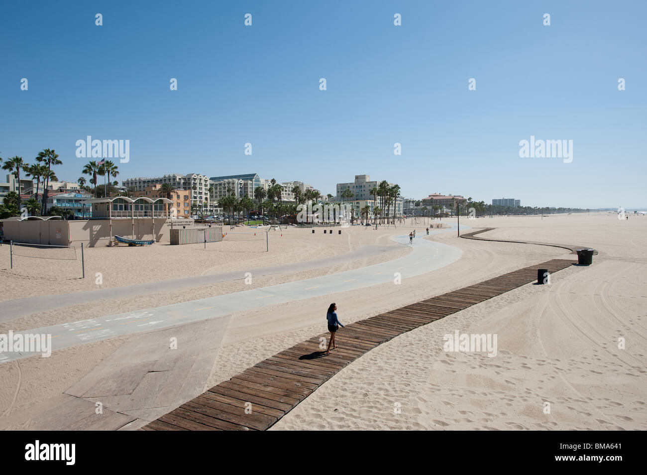 La plage de Santa Monica en Californie USA Banque D'Images