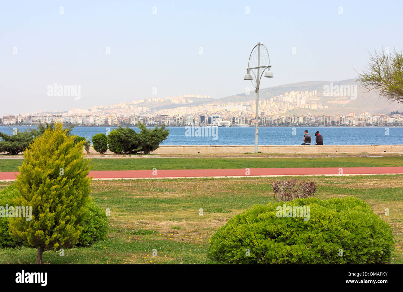 Promenade de Kordon Alsancak, Izmir Banque D'Images