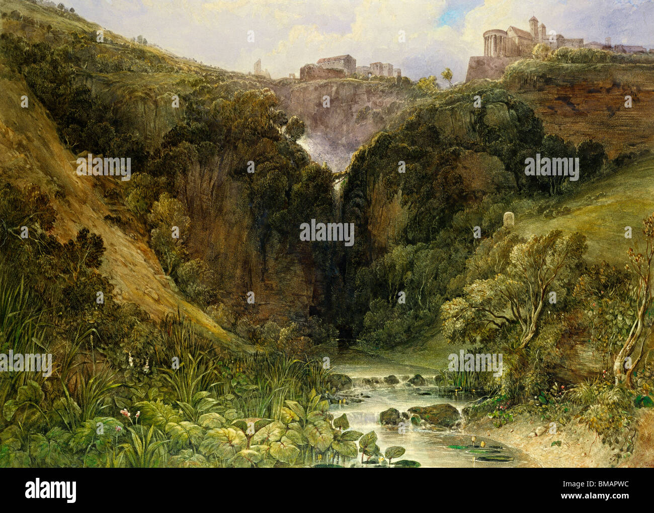 Les chutes de Tivoli, par William Wyld. 19e siècle Banque D'Images